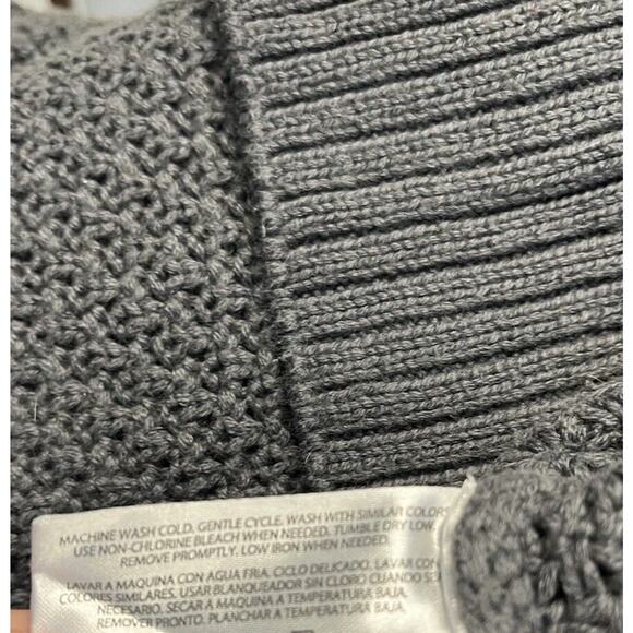 GAP Women's Textured Sweater Gray XXL 2XL Boxy Lagenlook Chunky Knit - Picture 10 of 11